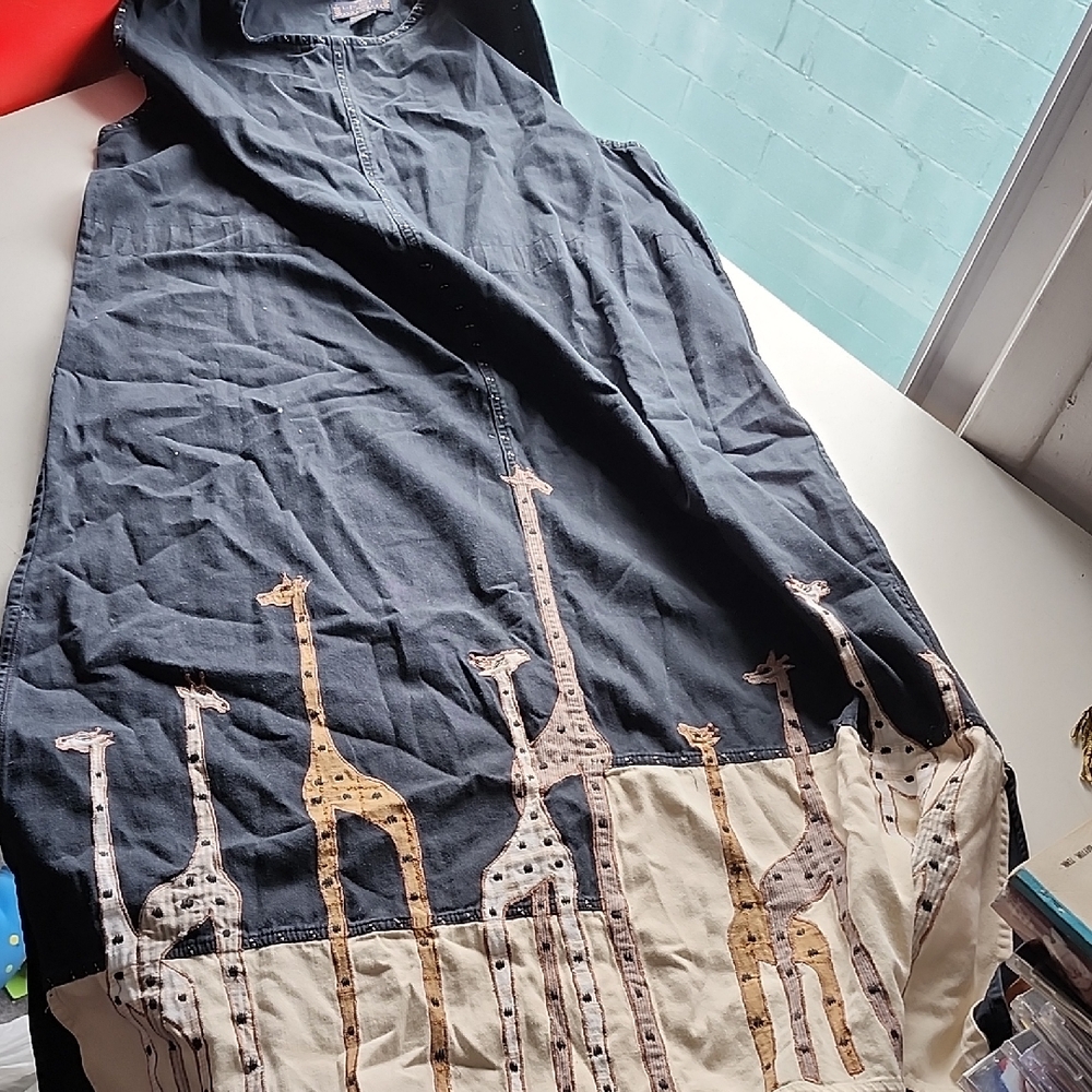 Giraffe Print Sleeveless Dress Life Style Plus 2xl